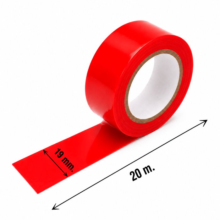 WOLFPACK LINEA PROFESIONAL Ruban isolant rouge 20 m x 19 mm
