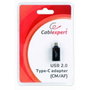GEMBIRD Adaptateur USB 2.0 Cablexpert USB A vers USB C noir