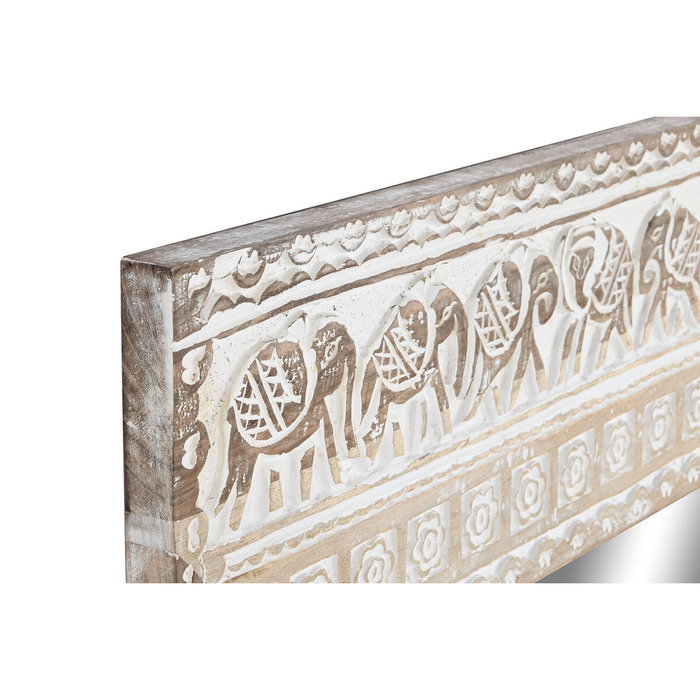 Miroir mural Home ESPRIT Blanc Naturel Eléphant Indien 83 x 4 x 121 cm