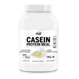 PWD NUTRITION Casein Protein Meal Yaourt Citron 1,5 Kg - Protéine à libération lente avec vitamines, L-Carnitine et probiotiques