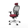 Piqueras y Crespo Chaise de Bureau avec Appui-tête Jorquera 2D086N2 Bordeaux