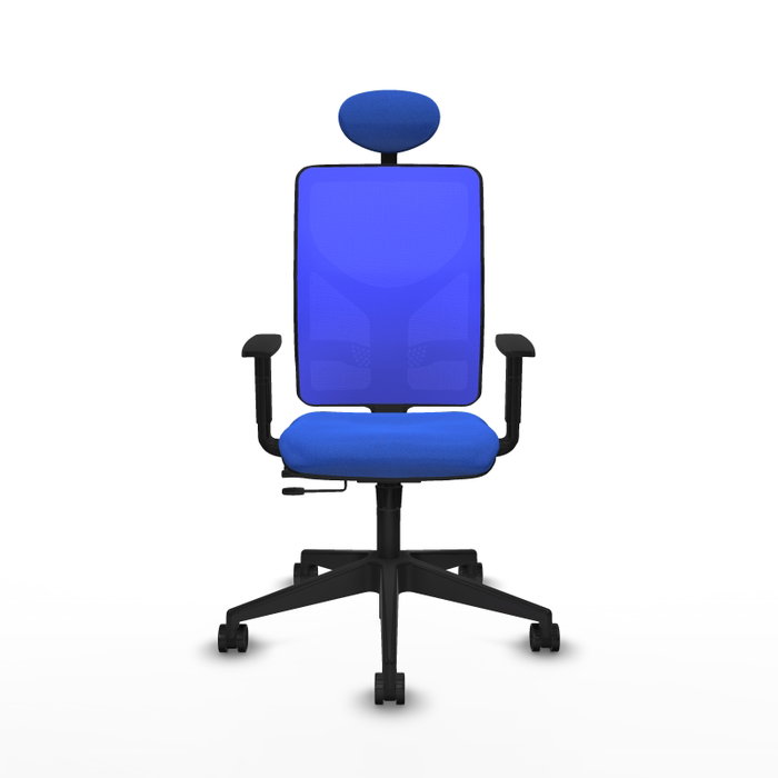 Piqueras Y Crespo Motilla - Chaise de bureau bleue avec mécanisme Sincro/Traslack et appui-tête fixe Piqueras Y Crespo Motilla - Chaise de bureau bleue avec mécanisme Sincro/Traslack et appui-tête fixe