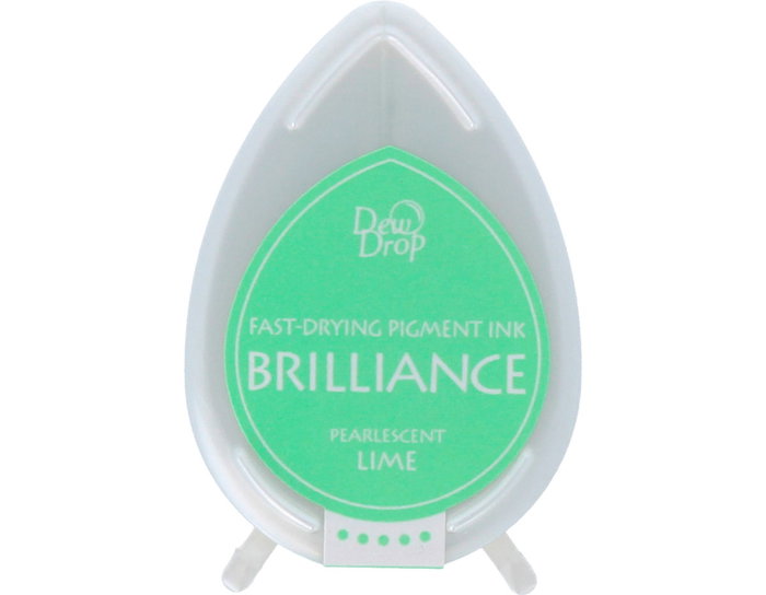 Tsukineko Tampon Encre BRILLIANCE Vert Lima Perlé Effet Nacré Tsukineko Tampon Encre BRILLIANCE Vert Lima Perlé Effet Nacré