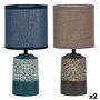 Lampe de bureau DKD Home Decor Céramique Grès 50 W (15 x 15 x 32 cm) (2 Unités)