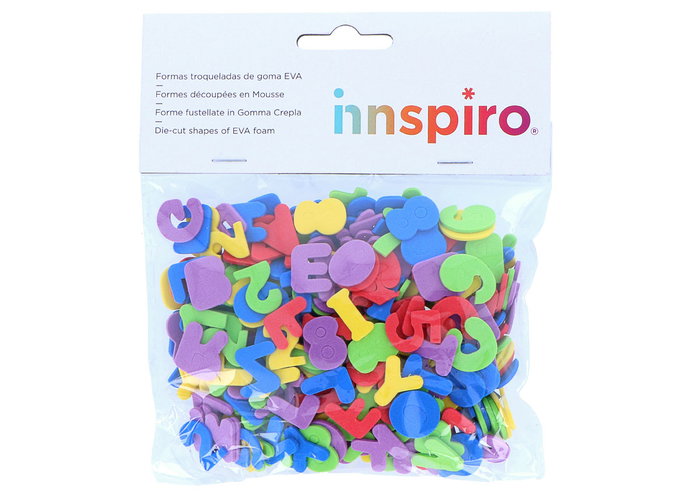 Innspiro Set de 360 Lettres Majuscules et Chiffres 0-9 en Mousse EVA 20mm Innspiro Set de 360 Lettres Majuscules et Chiffres 0-9 en Mousse EVA 20mm