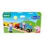 Brio - 36127 - BRIO World Train Peppa Pig - Jouet Train en Bois avec Figurines Peppa et George - Pour Enfants dès 3 Ans