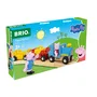 Brio - 36127 - BRIO World Train Peppa Pig - Jouet Train en Bois avec Figurines Peppa et George - Pour Enfants dès 3 Ans