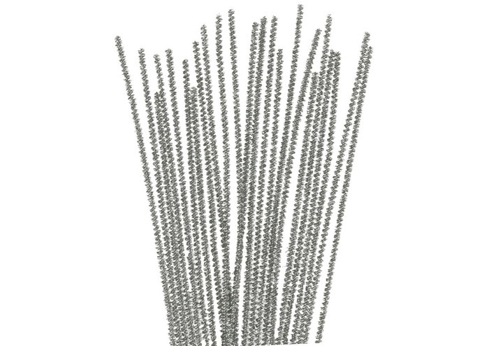 Innspiro Limpiapipas chenille métalliques argentés 3mm x 30cm, 40 unités Innspiro Limpiapipas chenille métalliques argentés 3mm x 30cm, 40 unités