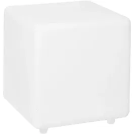 Lumisky CASY Tabouret Table Basse Cube Solaire Lumineux, LED Blanc et Multicolore, H 30 cm