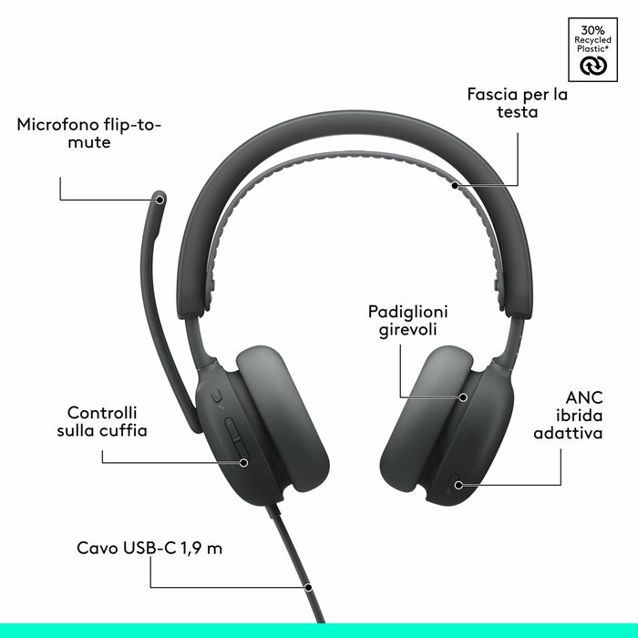 Casque Logitech 981-001498 Graphite