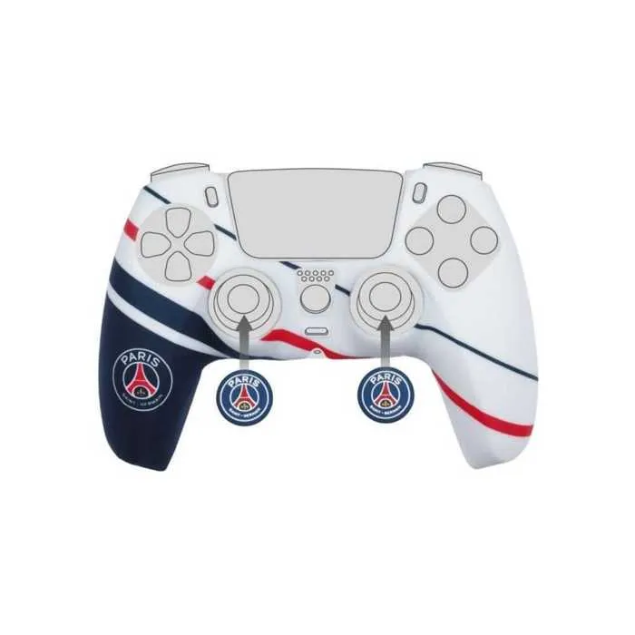 Konix Kit de protection en silicone pour manette PS5 DualSense - Thème Naruto Shippuden avec appuie-pouces - Bleu, blanc et rouge Konix Kit de protection en silicone pour manette PS5 DualSense - Thème Naruto Shippuden avec appuie-pouces - Bleu, blanc et rouge