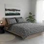 Parure de lit King Size Anthracite - 1 housse de couette 240 x 220 cm + 2 taies d'oreiller 60 x 60 cm