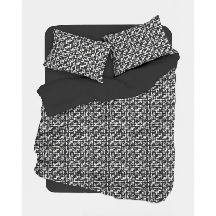 Parure de lit King Size Anthracite - 1 housse de couette 240 x 220 cm + 2 taies d'oreiller 60 x 60 cm Parure de lit King Size Anthracite - 1 housse de couette 240 x 220 cm + 2 taies d'oreiller 60 x 60 cm