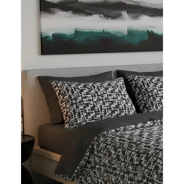 Parure de lit King Size Anthracite - 1 housse de couette 240 x 220 cm + 2 taies d'oreiller 60 x 60 cm Parure de lit King Size Anthracite - 1 housse de couette 240 x 220 cm + 2 taies d'oreiller 60 x 60 cm
