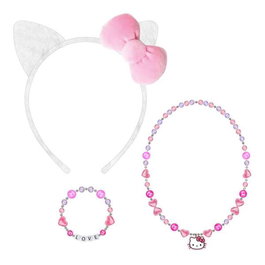 Cerdá Pack de 3 pièces de bijoux fantaisie Hello Kitty - Accessoires pour enfants - Fuchsia - 12.5 x 19.0 x 0.1 cm