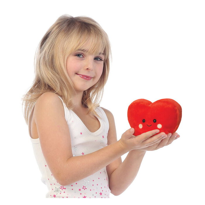 AURORA Peluche Palm Pals coeur 13 cm, jouet doux et câlin marquage CE