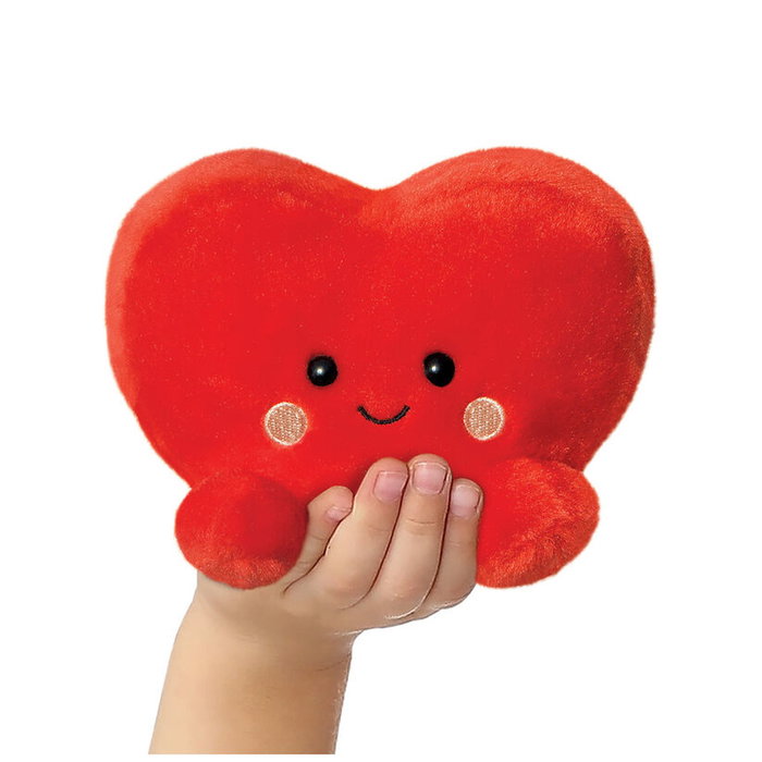 AURORA Peluche Palm Pals coeur 13 cm, jouet doux et câlin marquage CE