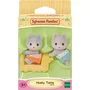 Sylvanian Families Mini-univers Les jumeaux husky - Figurines articulées avec wagon - Orange - Mixte - 3 ans et plus