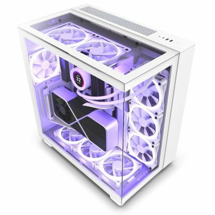 NZXT H9 Elite - Boîtier Moyen Tour Blanc en Verre Trempé