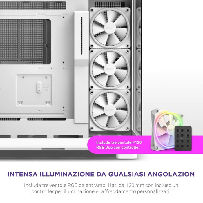 NZXT H9 Elite - Boîtier Moyen Tour Blanc en Verre Trempé