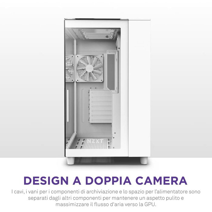 NZXT H9 Elite - Boîtier Moyen Tour Blanc en Verre Trempé