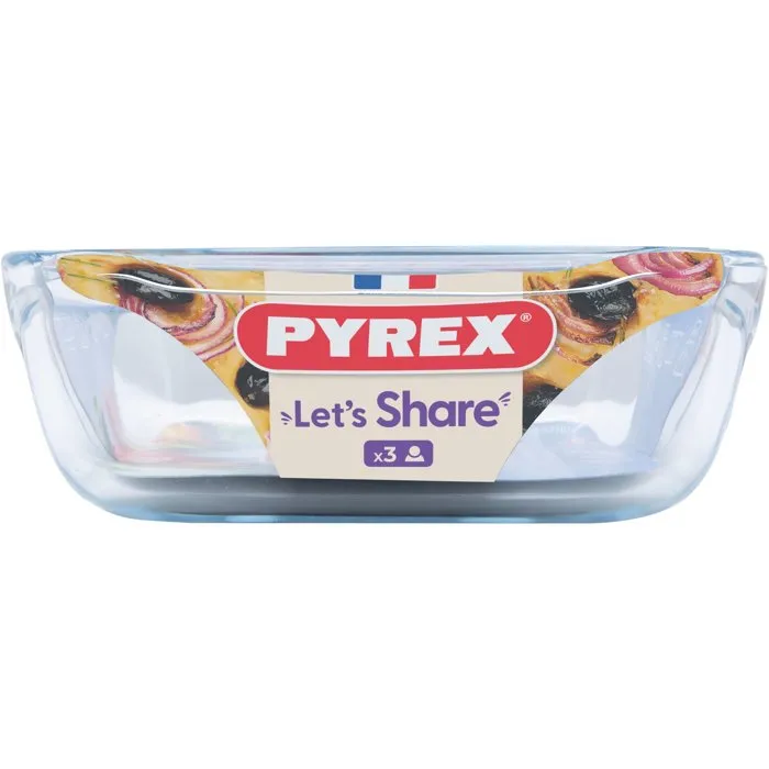 Pyrex Plat à Four Rectangulaire Let's Share 27 x 17 cm Verre Résistant Thermo Shock