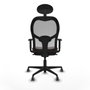 Piqueras y Crespo Chaise de Bureau avec Appui-tête Jorquera 1D036G1 Gris Brun foncé