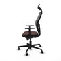 Piqueras y Crespo Chaise de Bureau avec Appui-tête Jorquera 1D036G1 Gris Brun foncé