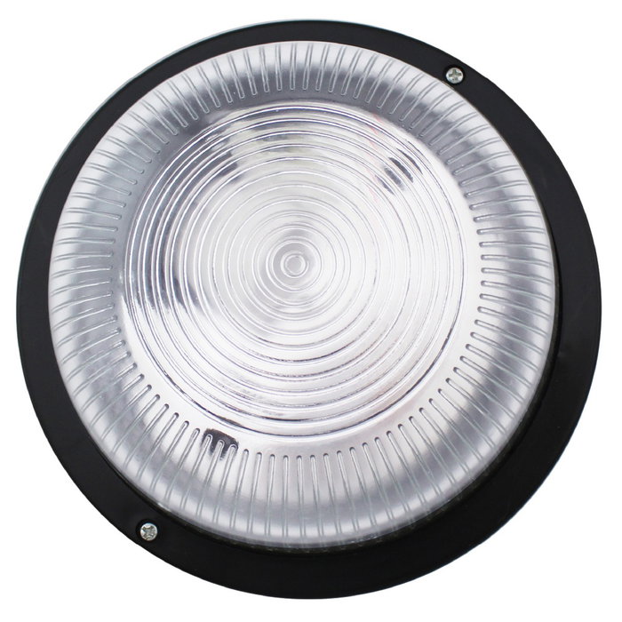 GSC Evolution Aplique ronde en plastique noir E27 60W