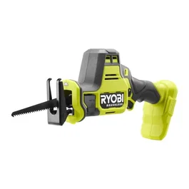 RYOBI Scie Sabre 1 Main 18V Brushless, Compacte, Course de Lame 16 mm, Capacité Bois 90 mm, Moteur sans Charbons, Changement de Lame sans Outil