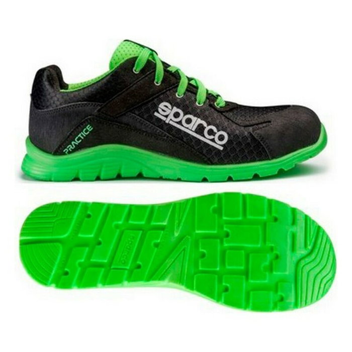 Sparco Practice Chaussures de sécurité Taille 38 Noir/Vert Sparco Practice Chaussures de sécurité Taille 38 Noir/Vert