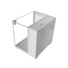 Mars Gaming MCVISIONMW Boîtier MicroATX Gaming Triple Vitre Trempée Blanche