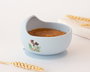 KioKids Bol Antidérapant en Silicone Alimentaire pour Bébé à Partir de 6 Mois, Base Ventouse, Bleu, Collection Lovely Friends