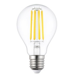 Silver Bombilla LED Silver Electronic filament transparent standard 6W E27 2700K