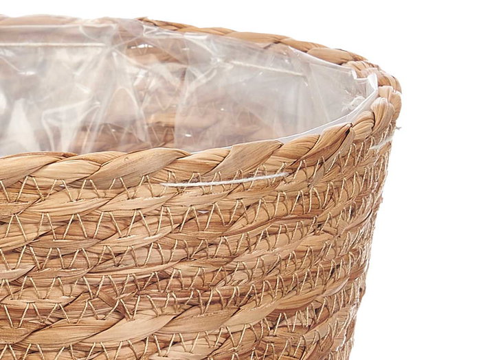 GIFTDECOR Lot de 3 paniers ronds en sparte et plastique