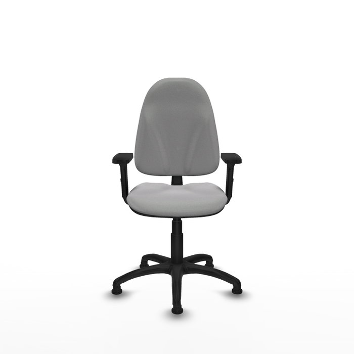 PIQUERAS Y CRESPO Chaise de bureau Algarra, tissu gris clair, accoudoirs 2D