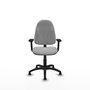 PIQUERAS Y CRESPO Chaise de bureau Algarra, tissu gris clair, accoudoirs 2D