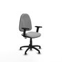 PIQUERAS Y CRESPO Chaise de bureau Algarra, tissu gris clair, accoudoirs 2D