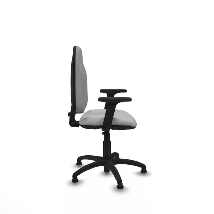 PIQUERAS Y CRESPO Chaise de bureau Algarra, tissu gris clair, accoudoirs 2D