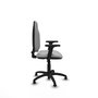 PIQUERAS Y CRESPO Chaise de bureau Algarra, tissu gris clair, accoudoirs 2D