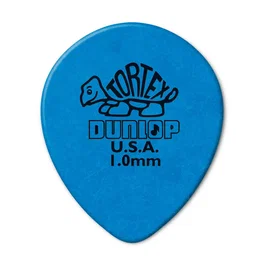 DUNLOP Pack de 72 Médiators Tortex Teardrop Bleus - 1,00 mm