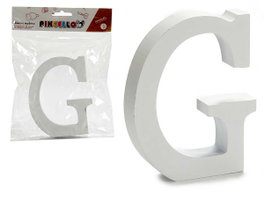 Pincello Lettre G en bois blanc 2 x 11 cm (Set de 24)