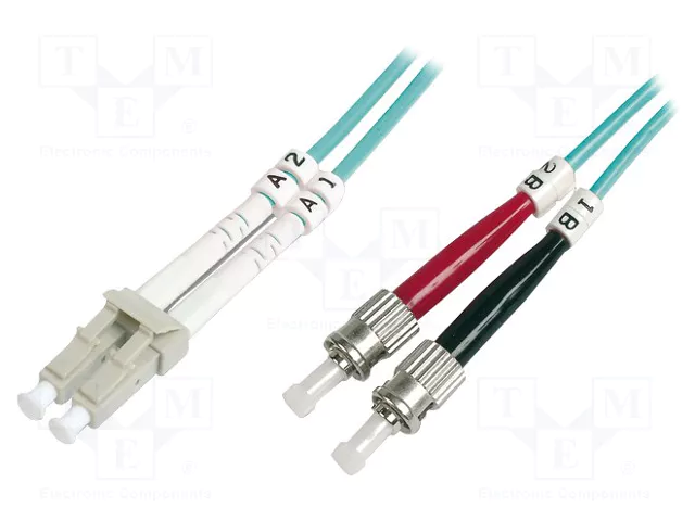 DIGITUS Patch cord en fibre optique OM3 duplex 2m LC/UPC, ST/UPC DIGITUS Patch cord en fibre optique OM3 duplex 2m LC/UPC, ST/UPC