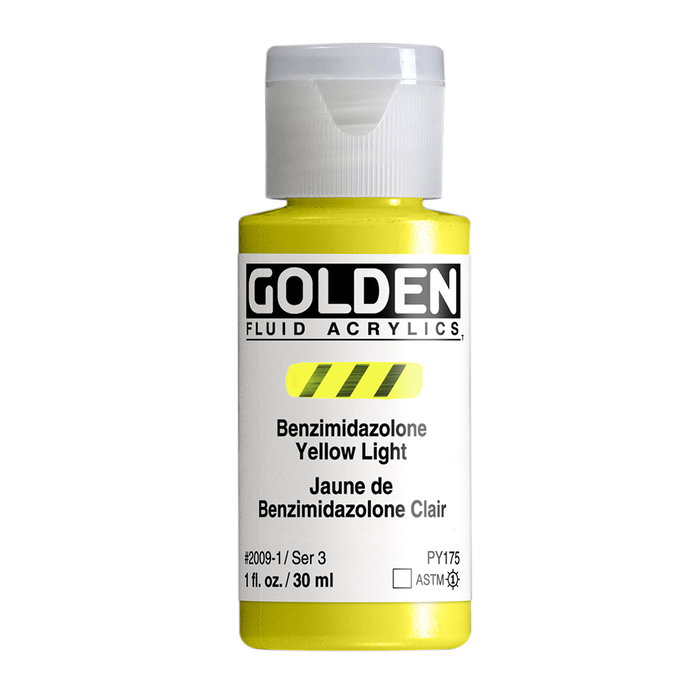 Golden Amarillo Benzimidazolona Claro Fluid Colores Acrílicos 30 ml Golden Amarillo Benzimidazolona Claro Fluid Colores Acrílicos 30 ml