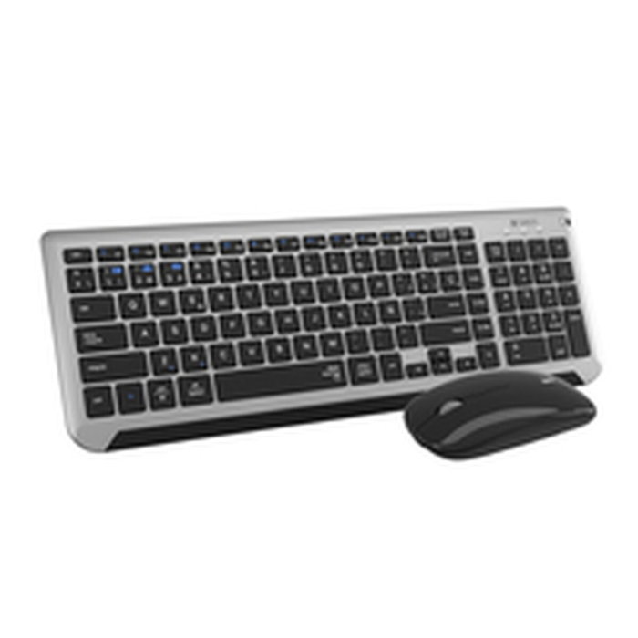 Clavier et souris sans fil Subblim SUBKBC-DCEP20 Gris Espagnol Qwerty