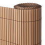 BigBuy Outdoor Palissade de Jardin Marron PVC 1 x 300 x 100 cm