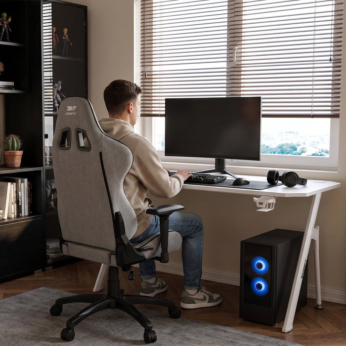 Drift DR190 Fabric Silla gaming gris avec accoudoirs 4D Drift DR190 Fabric Silla gaming gris avec accoudoirs 4D