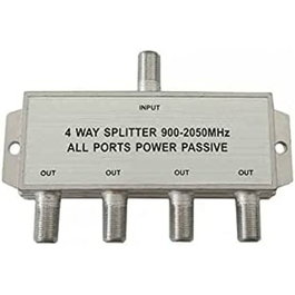 Edm Séparateur de signal satellite 4 voies 900-2050 MHz rétractile