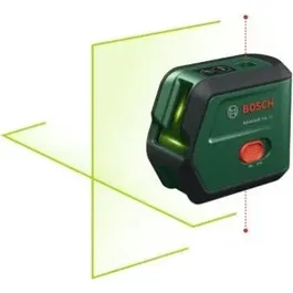 Bosch AdvancedLevel 2G - Niveau laser à lignes avec laser vert, auto-nivellement ± 0.4 mm/m, batterie Li-ion rechargeable USB-C, avec housse