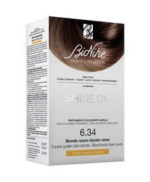 BioNike Shine On Teinture permanente pour cheveux 6.34 Dark Copper Golden Blond, 145 ml